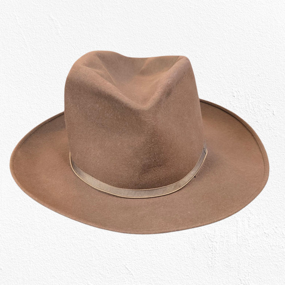 1940s Vintage Taupe Brown Dobbs Fifth Avenue Fedora Hat Original Box Mid-Century - Picture 1 of 16